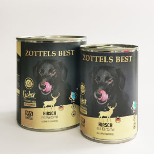 Dosenfutter Nassfutter Hundefutter Hirsch Wild