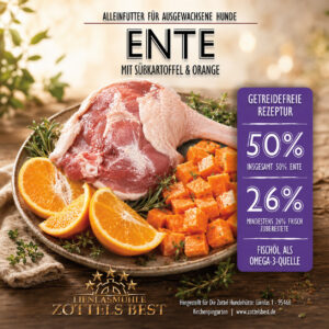 Ente mit Süßkartoffel & Orange