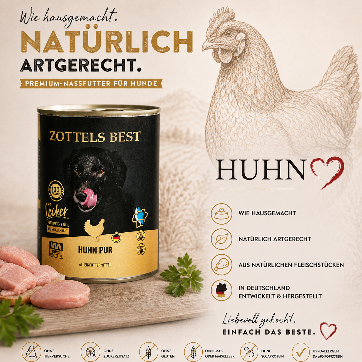 Huhn PUR (6er Pack)
