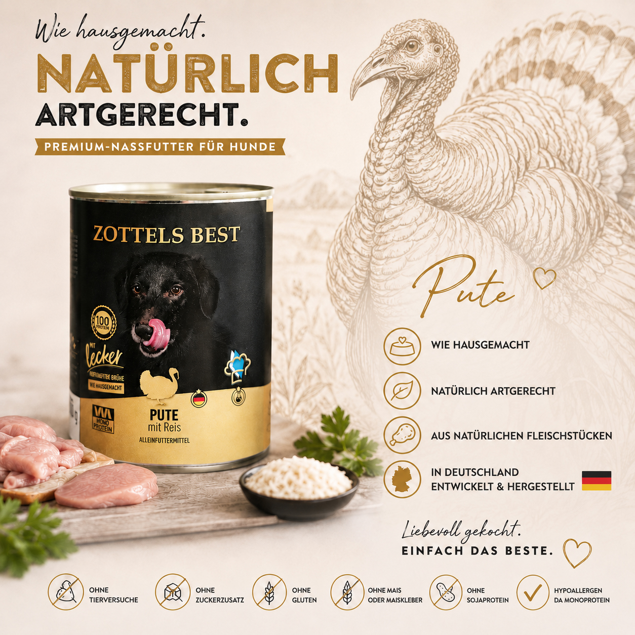 Pute mit Reis (6er Pack)