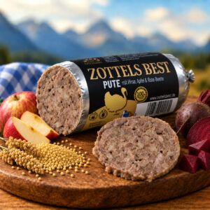 Hundewurst "Pute mit Hirse, Apfel & Rote Beete"