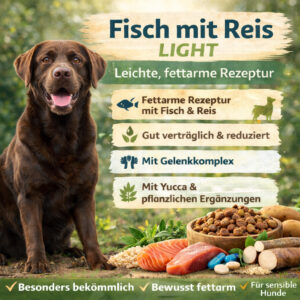 SPEZIAL SCHONKOST Nahrhafter Fisch mit Reis LIGHT