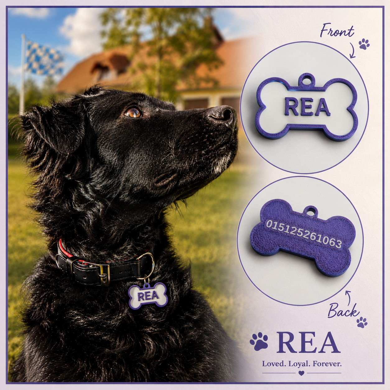 Namensschild mit Telefonnummer (Dog Tag) – Bild 2