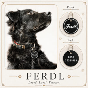 Namensschild mit Telefonnummer (Dog Tag)