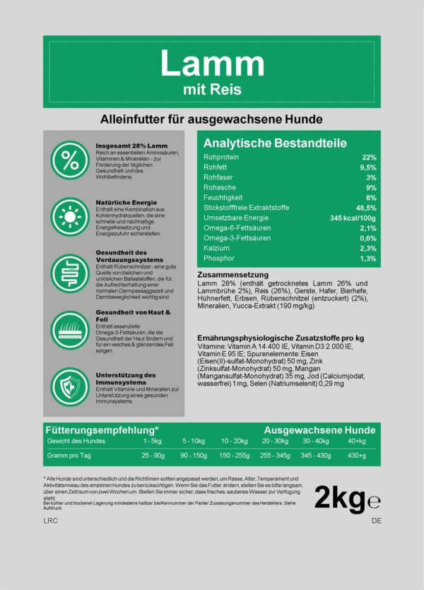 SPEZIAL SCHONKOST Lamm mit Reis – Bild 3