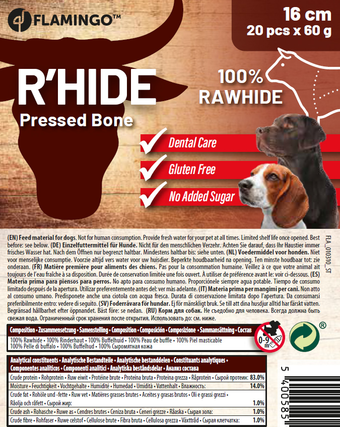Rinderhautknochen 16 cm – Bild 2